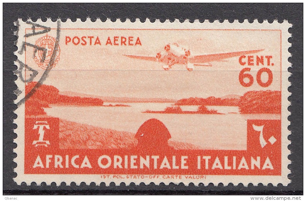 Italy Colonies East Africa 1938 Airmail Mi#23 Used - Africa Oriental Italiana