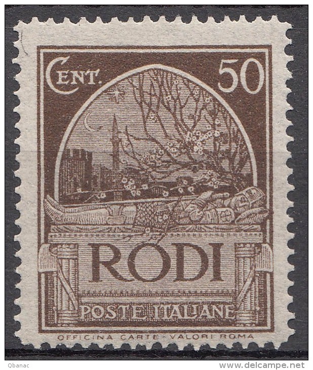 Italy Colonies Aegean Islands Egeo Rhodes (Rodi) 1932 Mi#108 Mint Hinged - Aegean