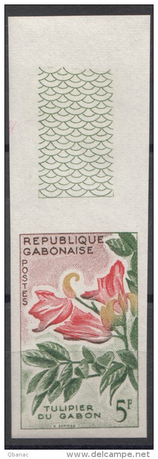 Flowers Gabon 1961, Imperforated Mint Never Hinged - Gabon (1960-...)