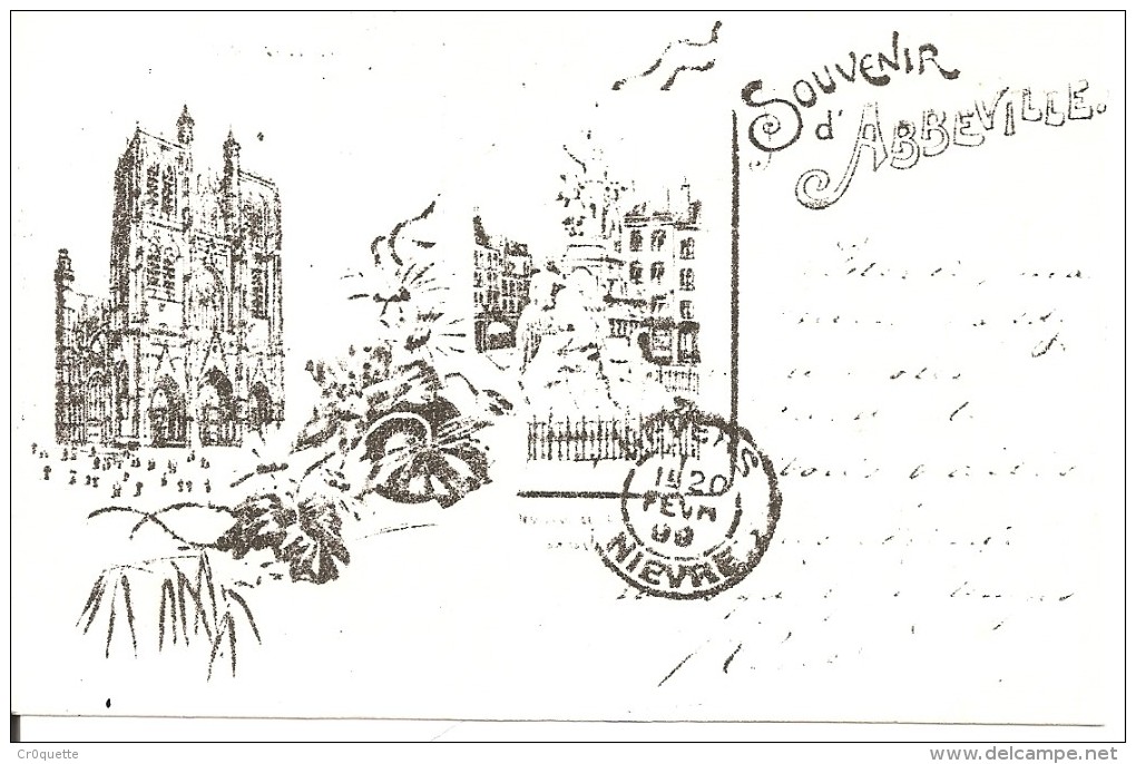 SOUVENIR D' ABBEVILLE 80100 (carte D' Invitation à La 1ère Expo Cartophile D' Abbeville En Mai 1979) - Abbeville