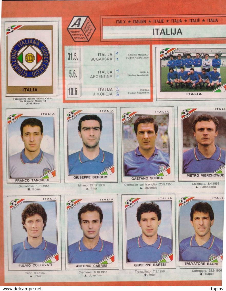 ALBUM  FOOTBALL  PANINI  MEXICO 86 - Edit YUGOSLAVIA  DECJE NOVINE - 1984 - Apparel, Souvenirs & Other