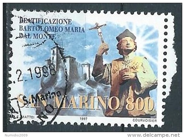 1997 SAN MARINO USATO BARTOLOMEO MARIA DAL MONTE - VA26 - Gebraucht