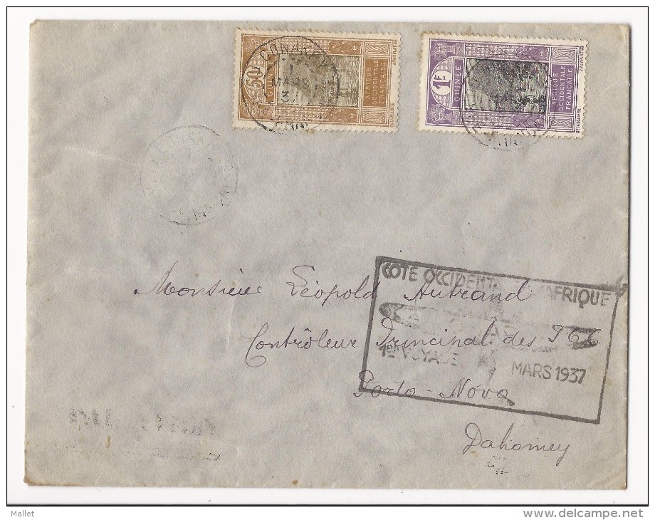 Lettre De Guinée Vers Le Dahomey - 1937 - Covers & Documents