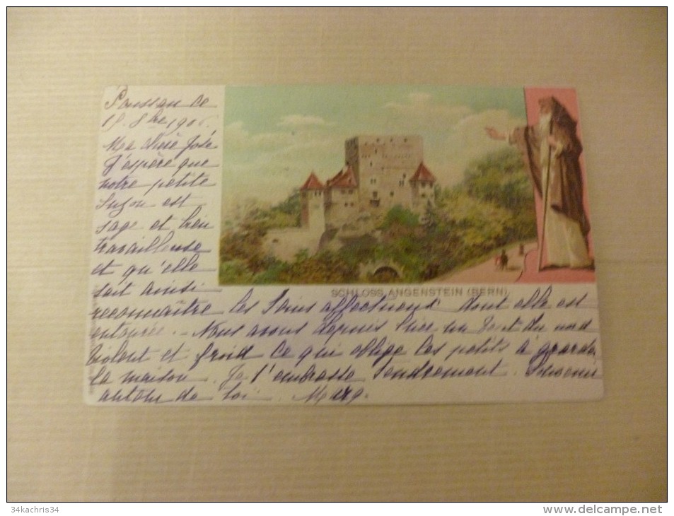 CPA Litho Suisse Bern Schloss Angenstein - Berne