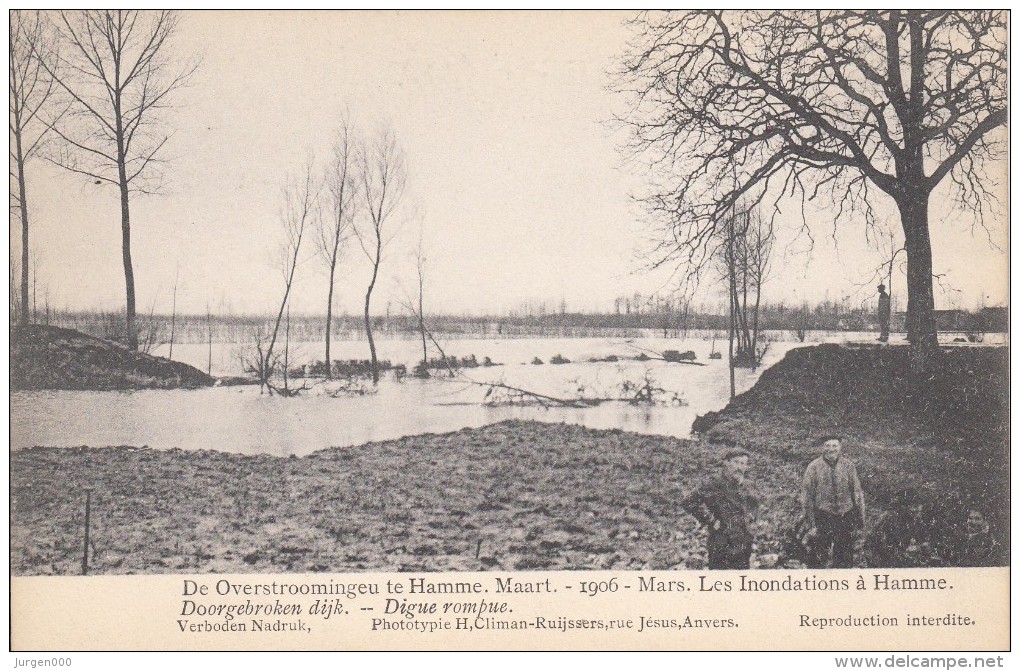 Hamme 1906, De Overstroomingen, Doorgebroken Dijk, Climan-Ruijssers (05697) - Hamme