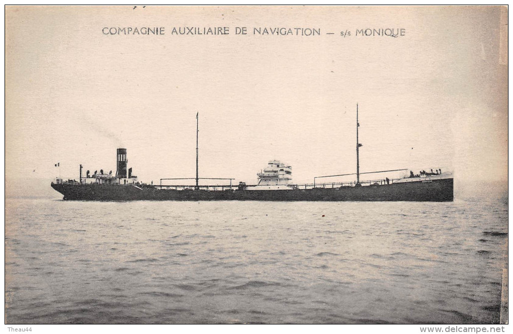 ¤¤   -  Pétrolier  " MONIQUE  " De La Compagnie Auxiliaire De Navigation -   Bateau De Commerce   -  ¤¤ - Tankers