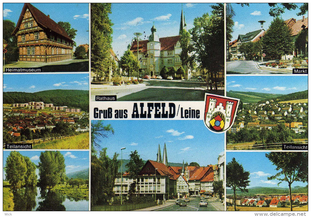 AK Alfeld -Leine -mit Hauptstrasse, Markt, Leine Alfeld Bei Hildesheim, Celle  - Selten !!! - Alfeld