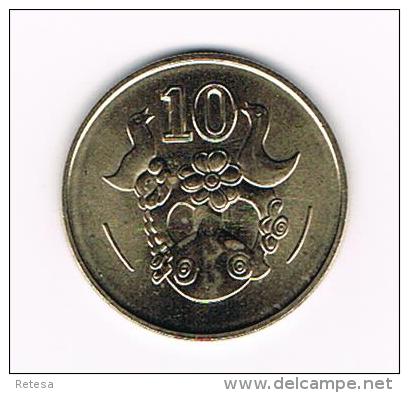 ***  CYPRUS  10 CENTS   1988 - Chypre