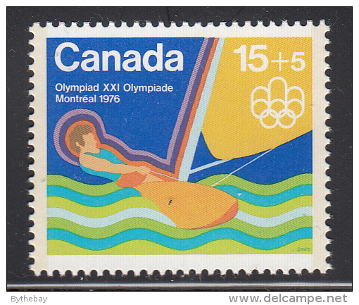 Canada MNH Scott #B6 15 + 5c Sailing - Water Sports - 1976 Summer Olympics Montreal - Unused Stamps