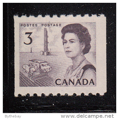 Canada MNH Scott #466 3c Prairies Coil Single - Centennials - Neufs