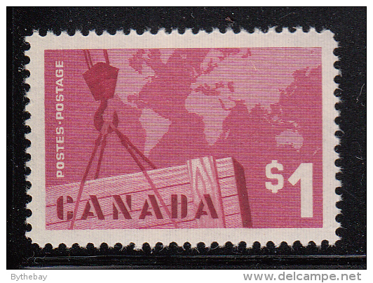 Canada MNH Scott #411 $1 Crane And Map - Canadian Exports - Nuovi