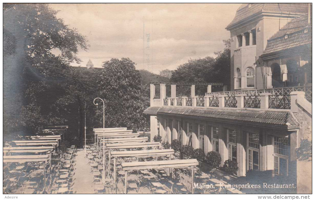 MALMÖ - Kungsparkens Restaurant, Karte Gel.1927, 2 Fach Frankiert - Schweden