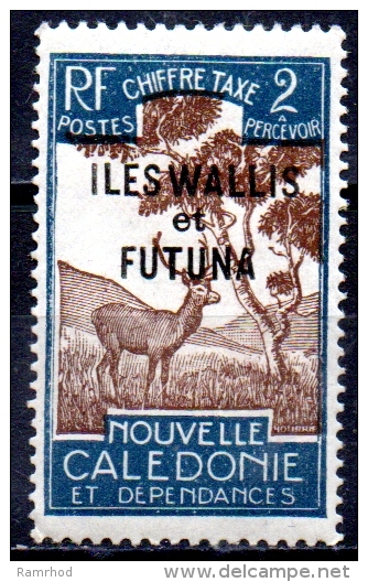 WALLIS & FUTUNA ISLANDS 1930 Postage Due - Stag -  2c - Brown And Blue MH - Timbres-taxe