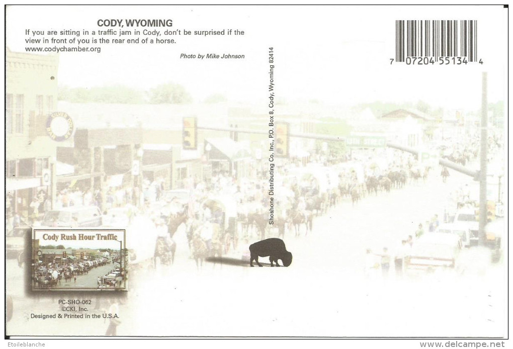 CPM USA, CODY - Rush Hour Traffic (Wyoming) - Diligences, Chevaux, Attelages (fête Locale) - Cody