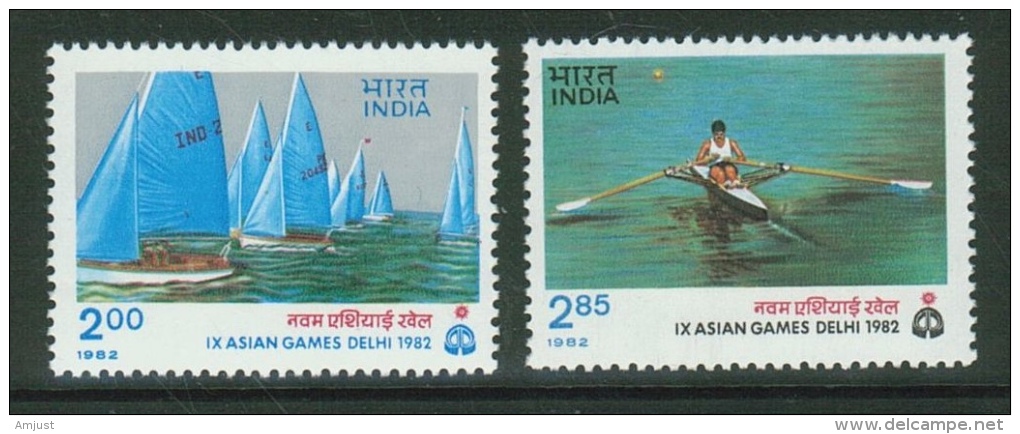 India // Inde // 1982 Timbres Neufs / Y & T 742-743** Aviron Et Yachting - Nuevos