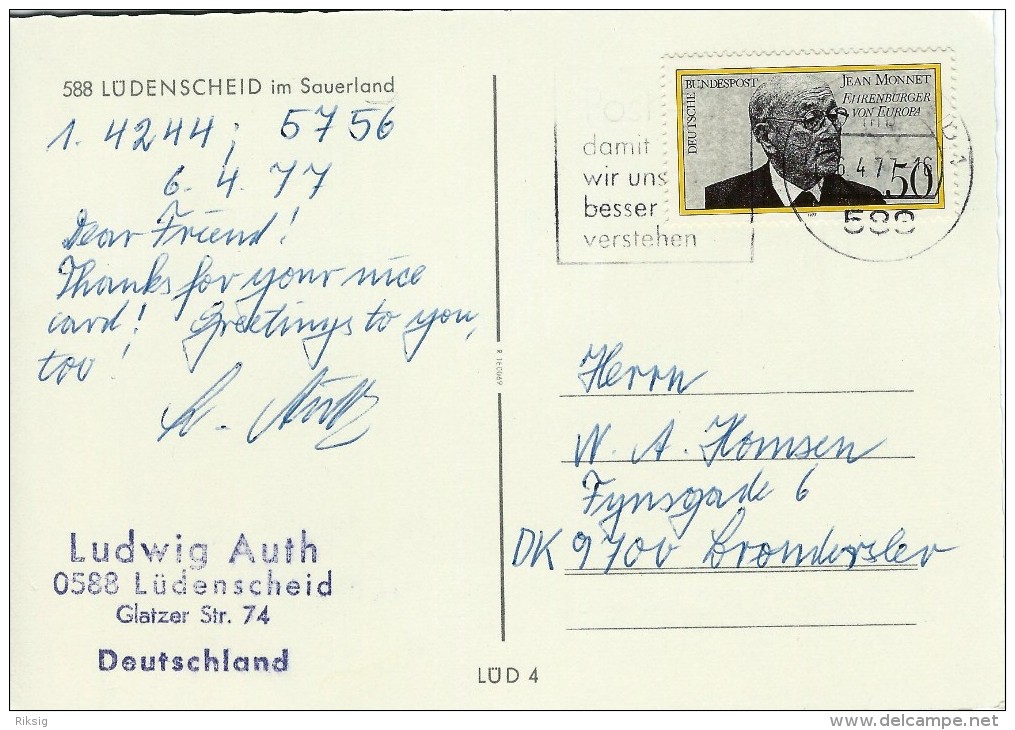 Lüdenscheid Im Saurland.  Sent To Denmark.    Germany  # 04981 - Luedenscheid