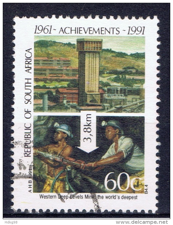 RSA+ Südafrika 1991 Mi 821 825 827 830 Goldmine - Used Stamps