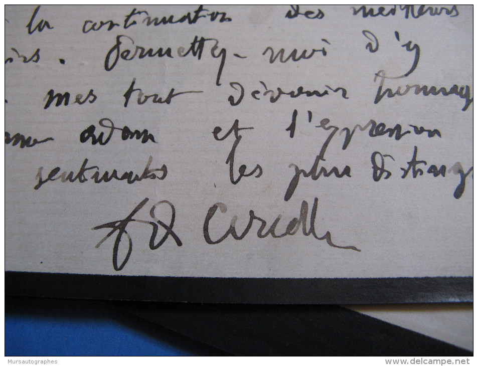 1 LETTRE AUTOGRAPHE SIGNEE + 2 LS DE FRANCISQUE DE CORCELLE 1882 DEPUTE ORNE NORD CARBONARI TOCQUEVILLE à A. SALOMON - Autres & Non Classés