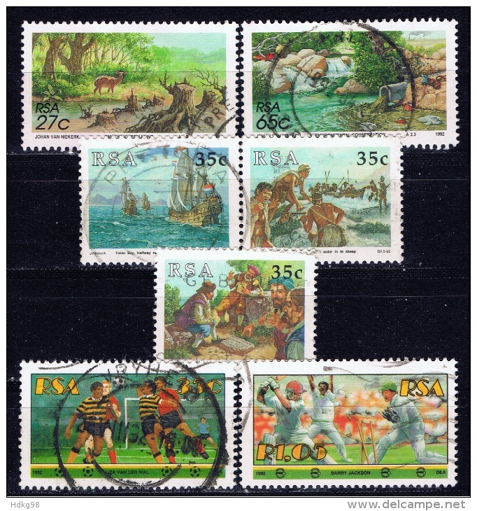 RSA+ Südafrika 1992 Mi 831-32 834-35 838 839 844 Umweltschutz, Post, Sport - Used Stamps