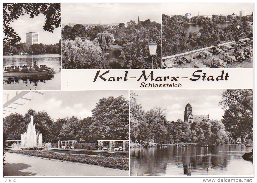 AK Karl-Marx-Stadt - Schlossteich - Mehrbildkarte (16972) - Chemnitz (Karl-Marx-Stadt 1953-1990)