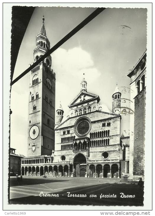Cremona Torrazzo Con Facciata Duomo Viaggiata F.g. - Cremona