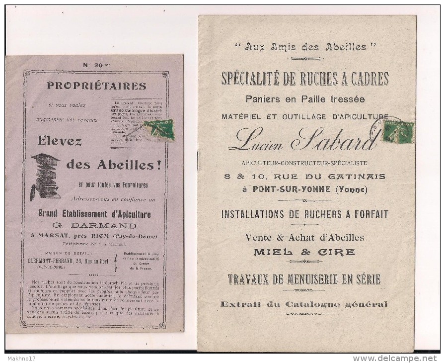 Apiculture Apiculteurs Abeilles Miel Ruches 4 Catalogues Et Tarifs Français Et Américains Env 1918 - Matériel Et Accessoires