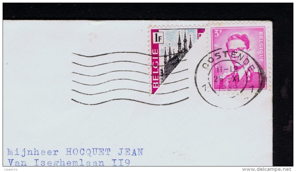 Belgique Belgie Bisected Bissectée Curiosité Errors Stamp Monuments Architecture Eglises Churches Cover 1969 Gc2425 - Non Classés