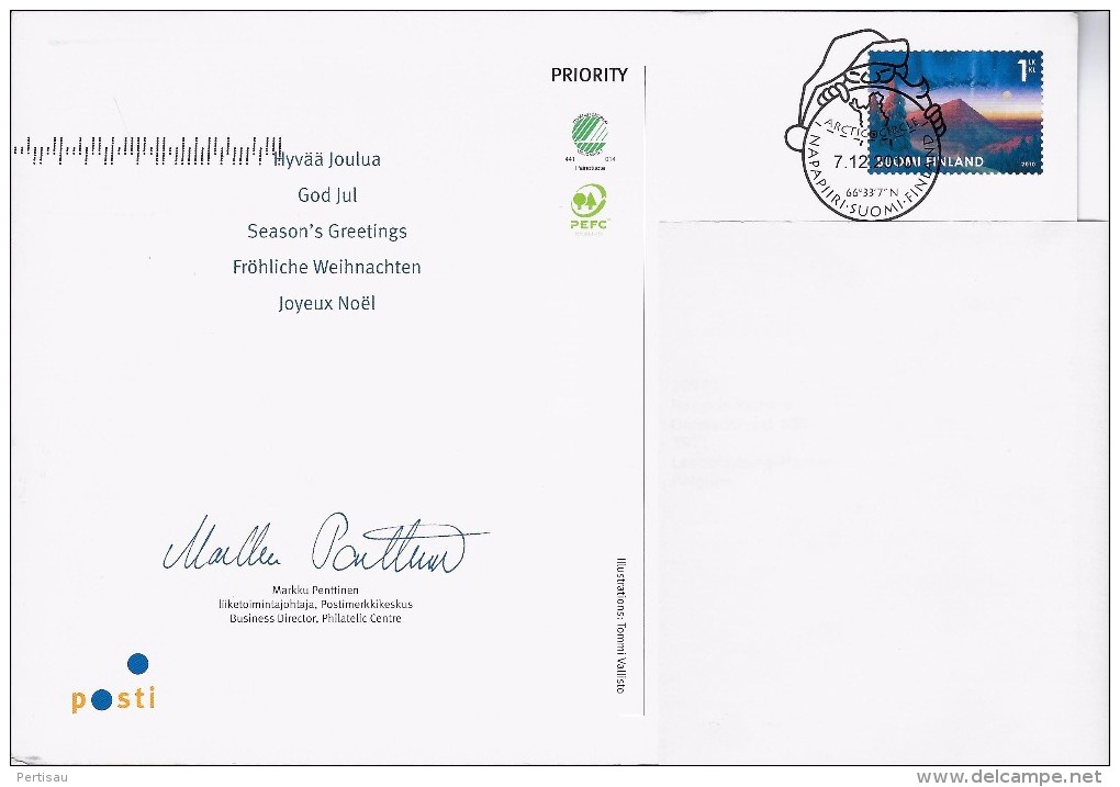 Wenskaart Finland Mooie Gestempeld - Covers & Documents