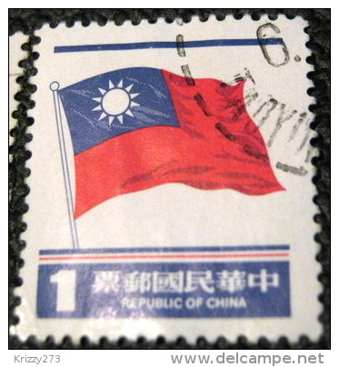 Taiwan 1978 National Flag $1 - Used - Oblitérés