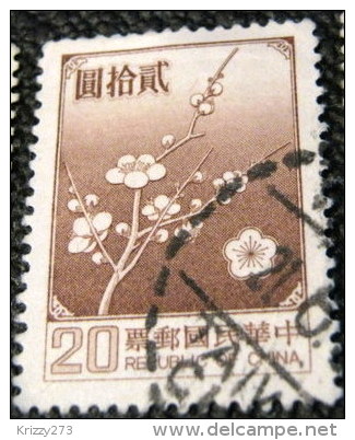 Taiwan 1979 Cherry Blossom National Flower $20 - Used - Usados