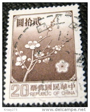 Taiwan 1979 Cherry Blossom National Flower $20 - Used - Gebruikt