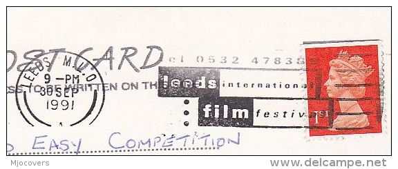 1991 Cover LEEDS INTERNATIONAL FILM FESTIVAL Slogan GB Card  Stamps Movie Cinema - Covers & Documents