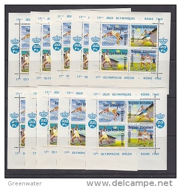 Belgie 1960 Erinnofilie E78 Olympische Spelen Rome Blokje 10x ** Mnh (F3957B) - Erinnophilie [E]