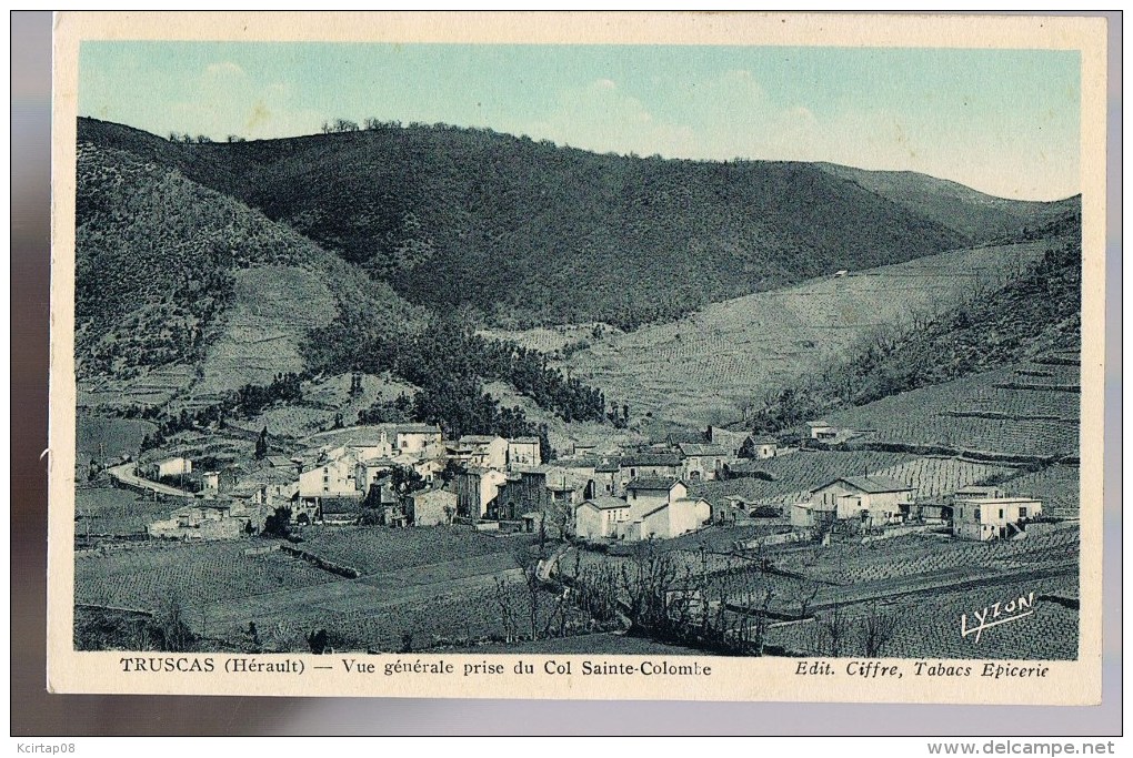 TRUSCAS . Vue Générale Prise Du Col Sainte - Colombe . - Autres & Non Classés