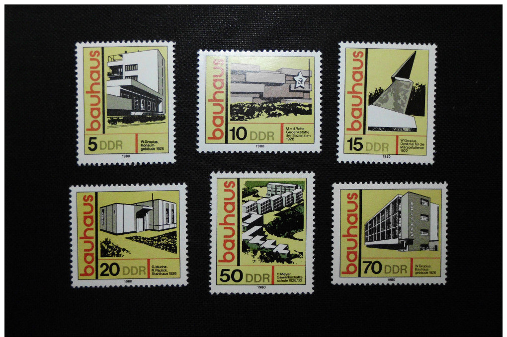 DDR  1980    Bauwerke Im Bauhaus-Stil - Unused Stamps