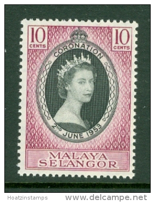 Malaya - Selangor: 1953   Coronation   MH - Selangor