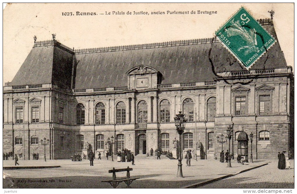 RENNES - Le Palais De Justice, Ancien Parlement De Bretagne (animation) - Rennes