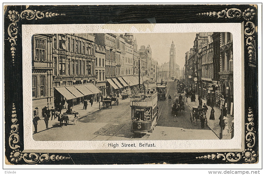 Belfast High Street Tram Embossed - Antrim