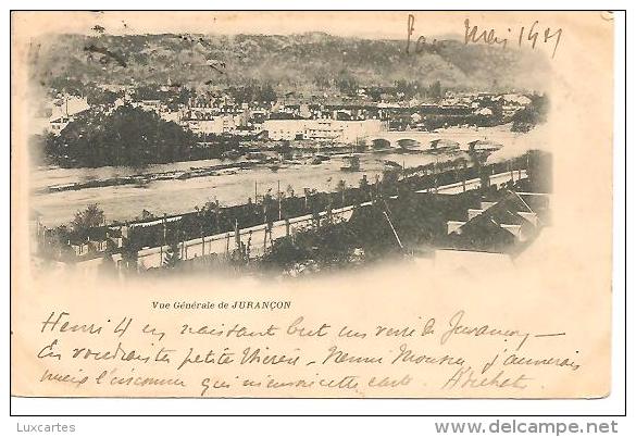 VUE GENERALE DE JURANCON. CIRCULEE EN 1901. - Jurancon