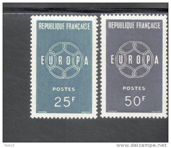 CEPT Kette Frankreich 1262 - 63 ** Postfrisch - 1959