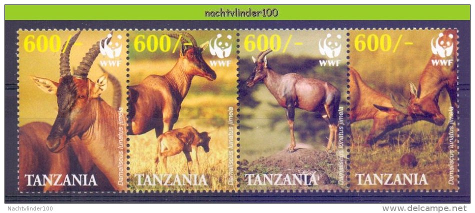 Nbx392s WWF FAUNA ZOOGDIEREN MAMMALS TOPI-LEIERANTILOPE WILDLIFE TANZANIA 2006 PF/MNH - Unused Stamps