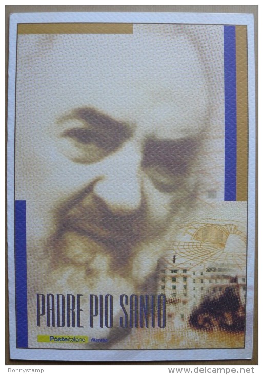 Repubblica Italiana, 2002 - Padre Pio Santo. - Folder