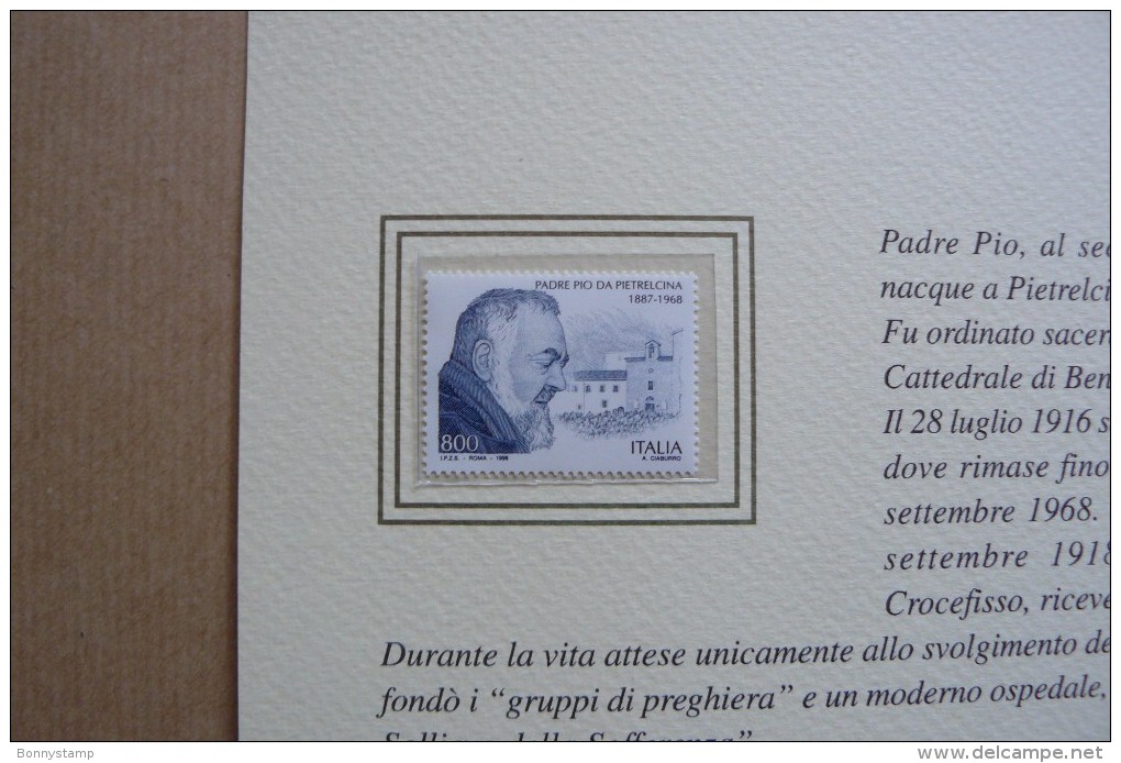 Repubblica Italiana, 1999 - Beatificazione Padre Pio Da Pietralcina. - Folder