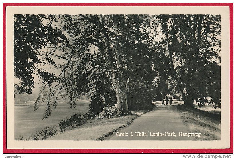 AK  ´Greiz' Lenin-Park ~ Um 1955 - Greiz