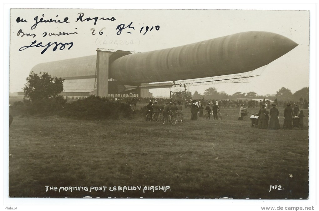 CPA BALLON DIRIGEABLE / AUTOGRAPHE AERONAUTE CAPAZZA / LEBAUDY - Zeppeline