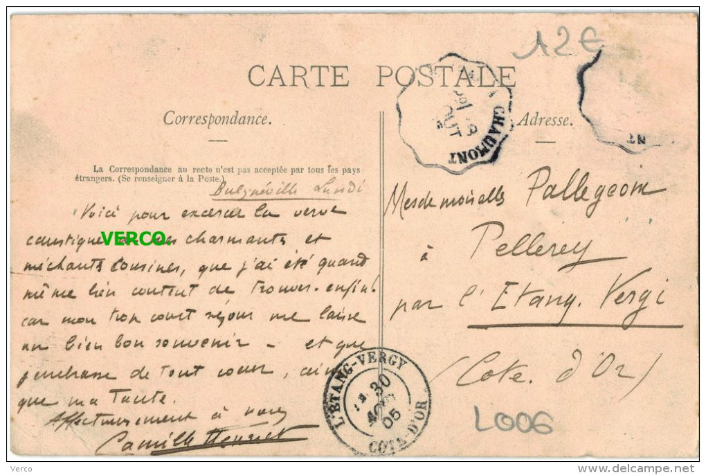 Carte Postale Ancienne De BULGNEVILLE – FAC-SIMILE D'UNE EPITAPHE AU CIMETIERE DE STE-ANNE - Bulgneville