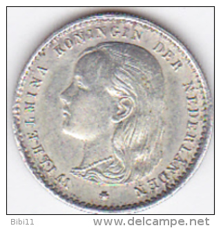 NETHERLANDS . HOLLANDE . 10 CENTS 1894 .WILHELMINA I.ARGENT . SUP/XF - 10 Cent