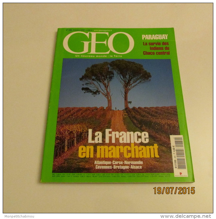 GEO N°284 (10/2002) : LA FRANCE EN MARCHANT - Géographie