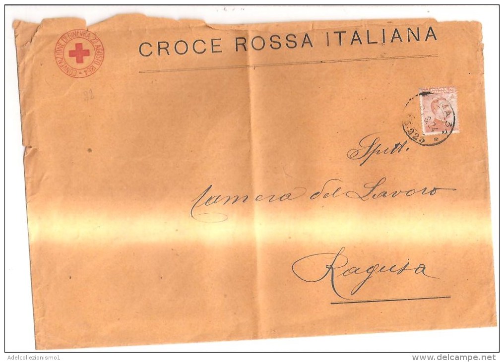 76454) Lettera Con 20 C.michetti Da Roma A Ragusa  Il 21-8-1924 - Marcophilie (Avions)