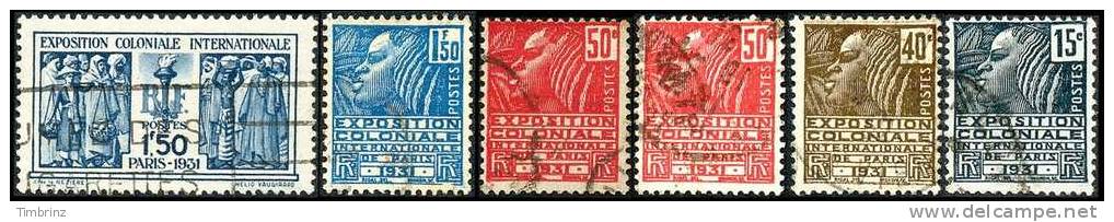 FRANCE 1930 - Yv. 270 à 274 Dont 272a Obl. Pub Cigarettes  Cote= 4,30 EUR - Expo Coloniale  Paris 1931 ..Réf.FRA16367A - Oblitérés